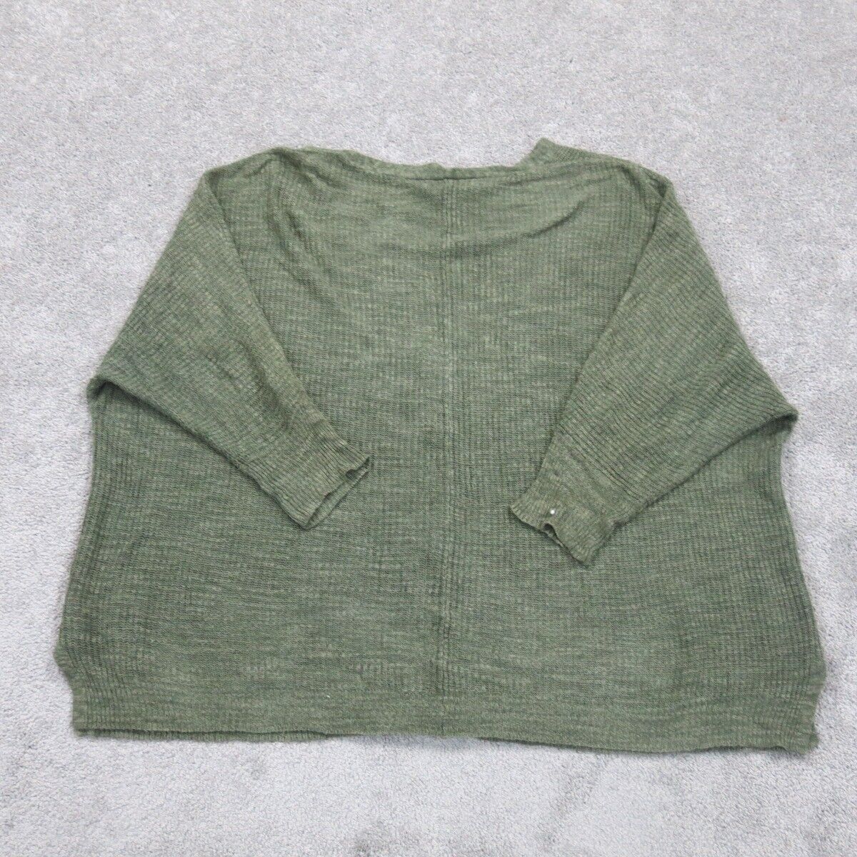American Eagle Women Cardigan Sweater Knitted 3/4 Sleeves Olive Green SZ Medium