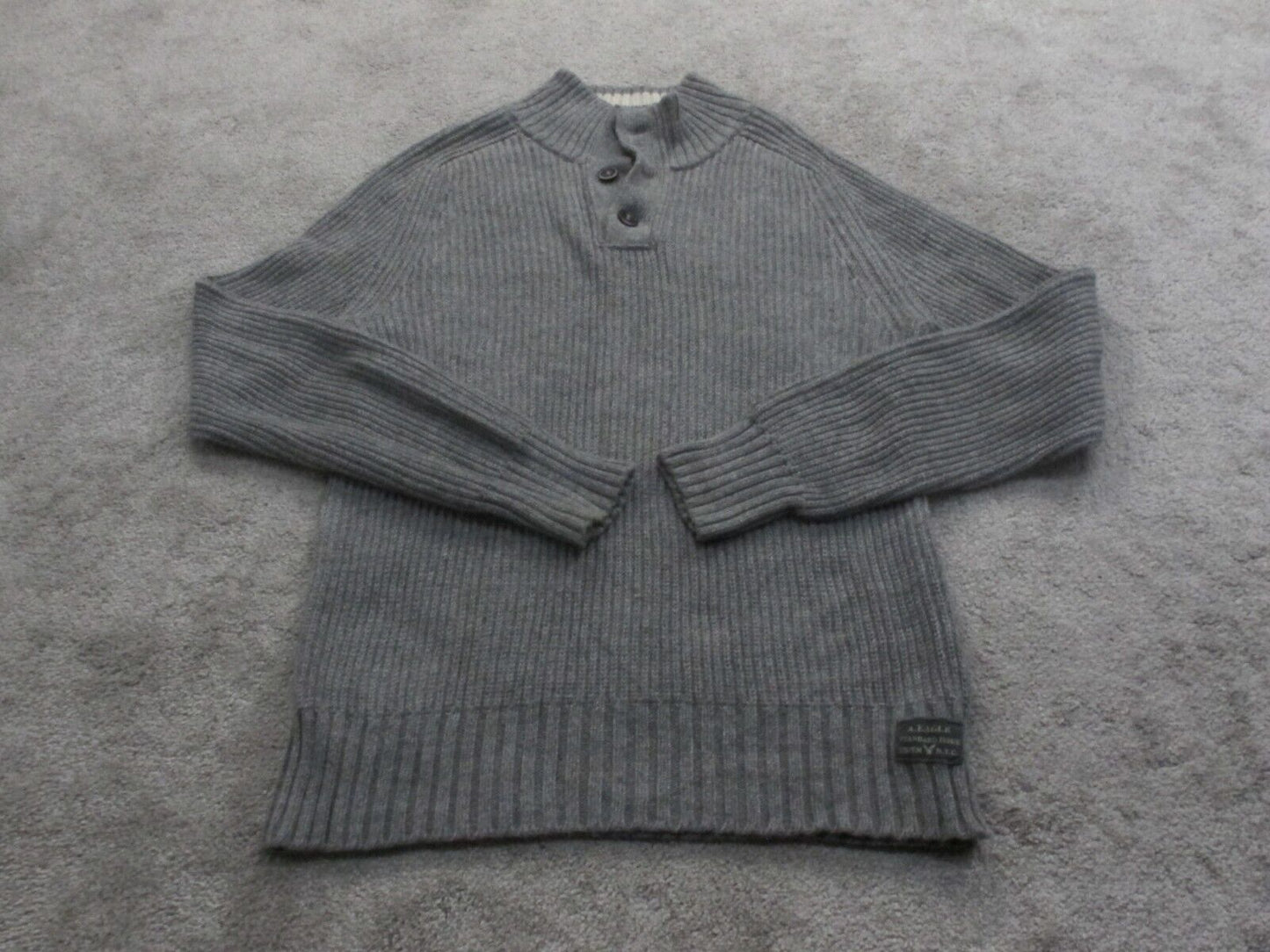 American Eagle Outfitter Womens Pullover Sweater Long Sleeve Gray Size Medium