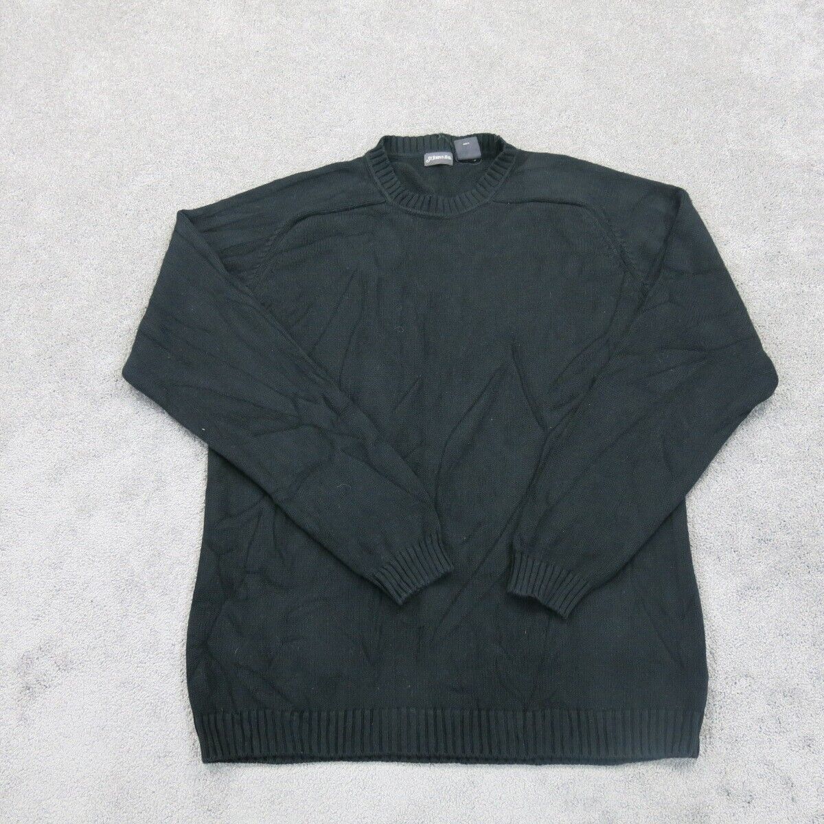 ST John Bay Womens Pullover Knitted Sweater Long Sleeves Black Size XX Large