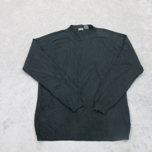 ST John Bay Womens Pullover Knitted Sweater Long Sleeves Black Size XX Large