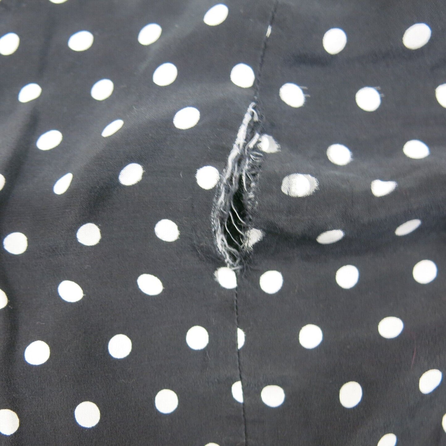 White House Black Market Womens Blazer Jacket Polka Dot Long Sleeves Black SZ 8