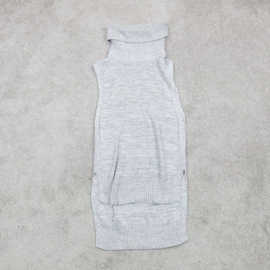 Banana Republic Womens Pullover Sweater Turtleneck High Low Heather Gray Size M