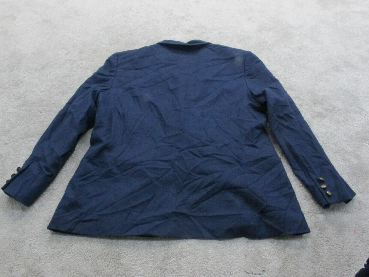 Pendleton Womens Blazer Coat Single Breasted Long Sleeves Navy Blue Size 18