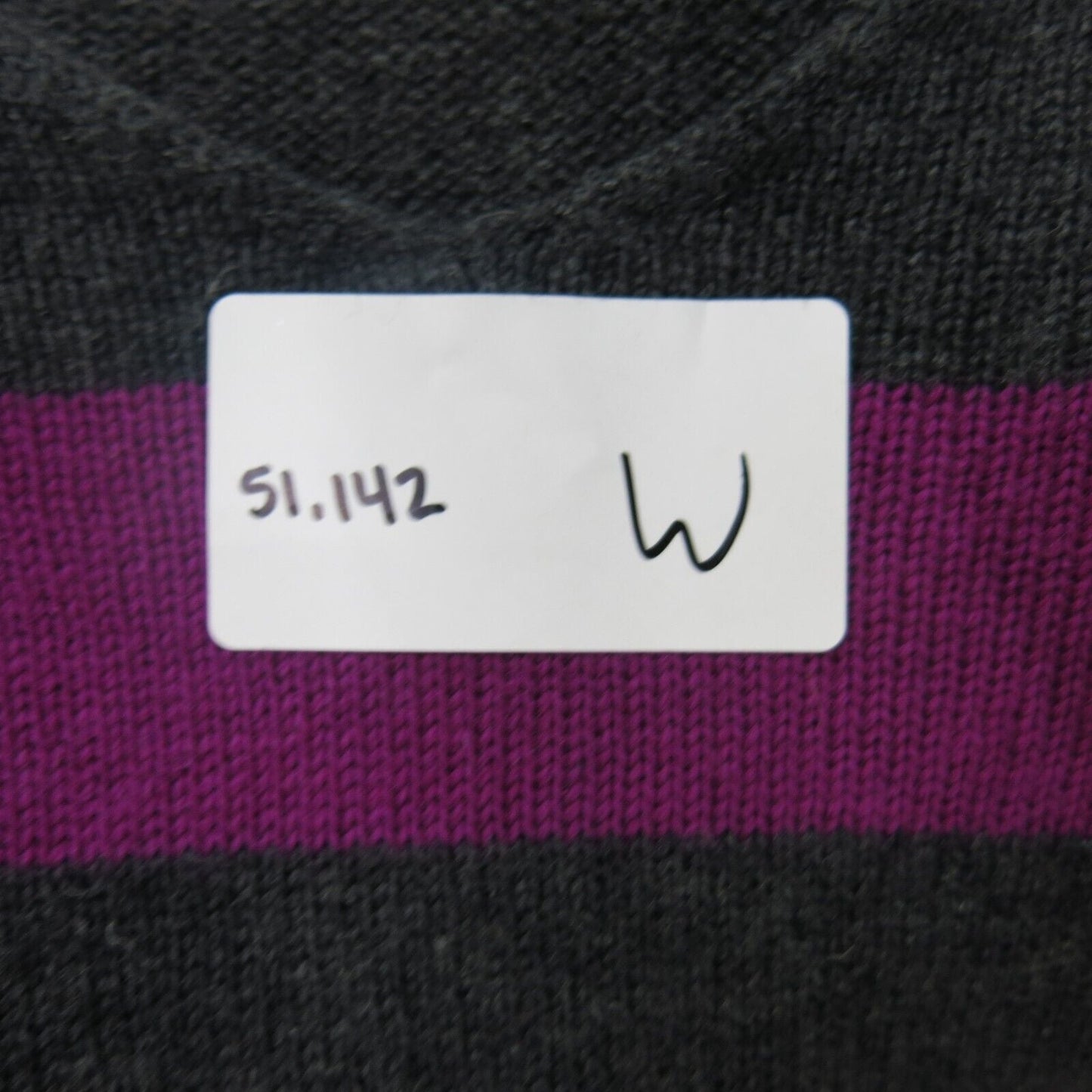 Express Womens Sweater Dress 3/4 Sleeves V Neck Striped Black Purple Size Medium