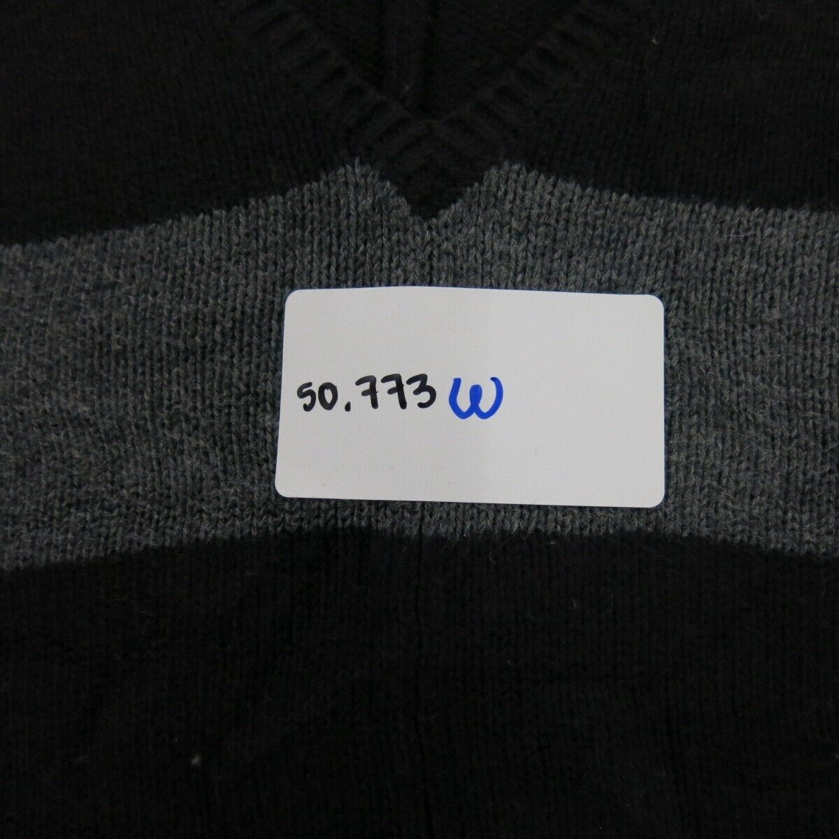 Calvin Klein Womens Striped Pullover Sweater Long Sleeve V-Neck Black Gray SZ XL