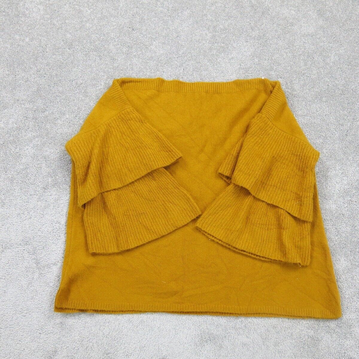 Madewell Womens Pullover Knitted Sweater Long Sleeve Mustard Yellow Size Large