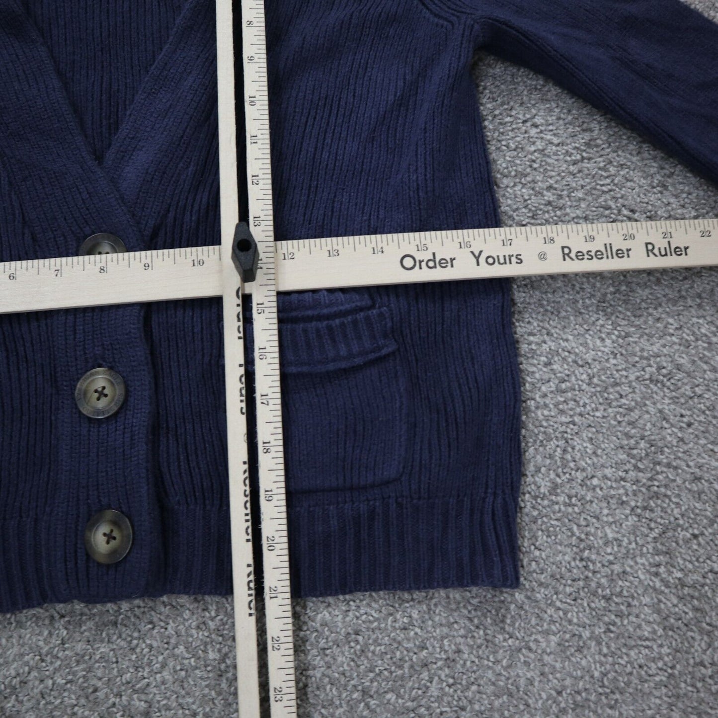J. Crew Womens Knitted Cardigan Sweater 100%Cotton Long Sleeves Blue Size Large