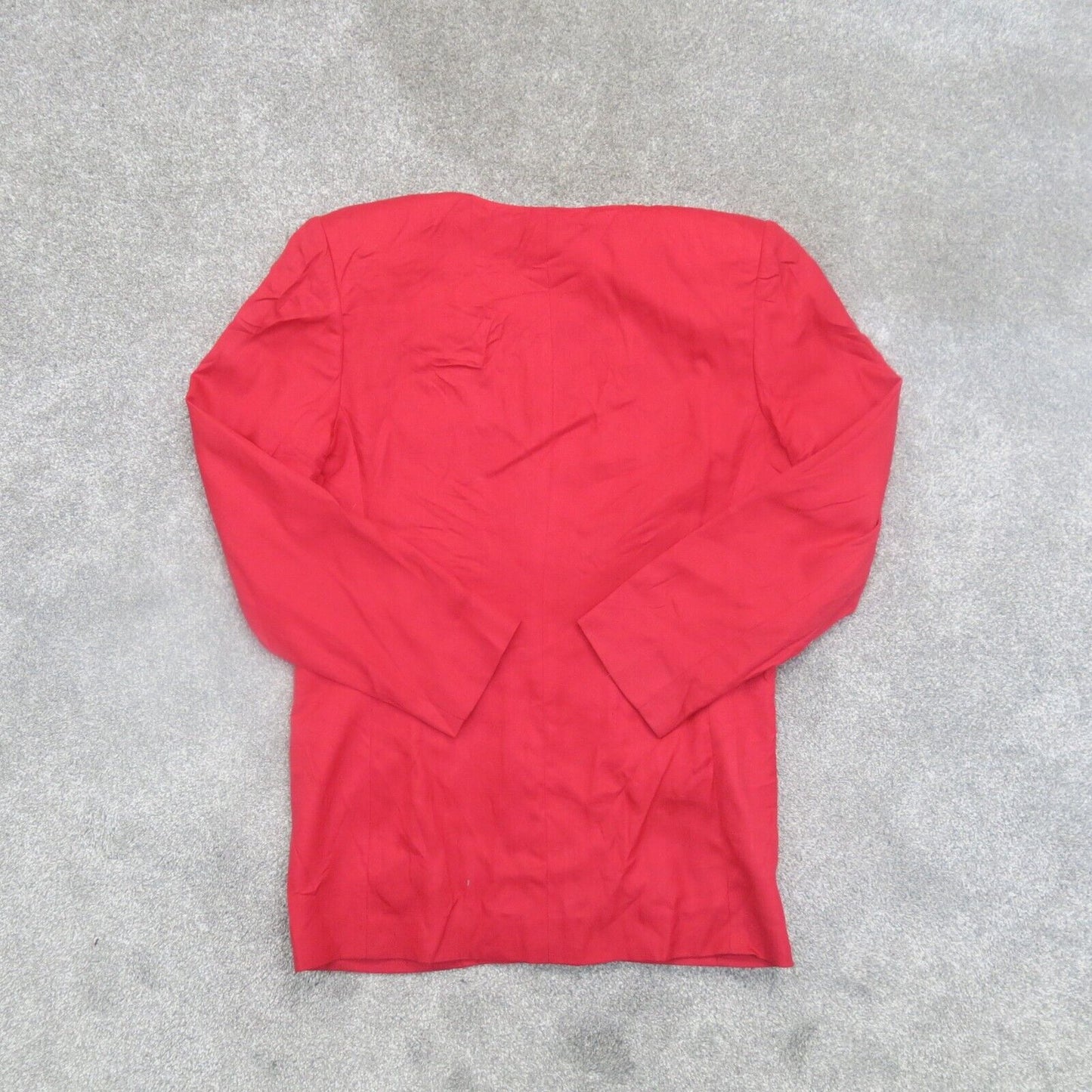 Talbots Womens Blazer Coat Single Breasted Long Sleeve Pockets Red Size 10