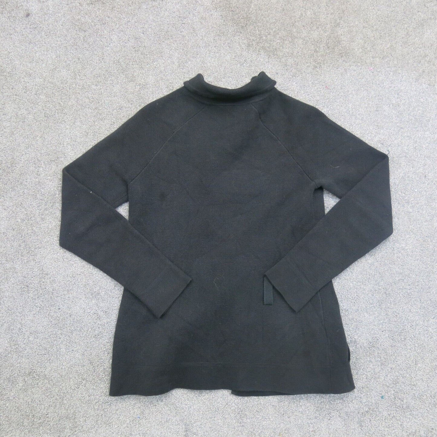 Ann Taylor Womens Pea Coat Knitted Double Breasted Long Sleeves Black Size XS