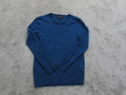Banana Republic Women Pullover Knitted Sweater Long Sleeves Navy Blue Size Small