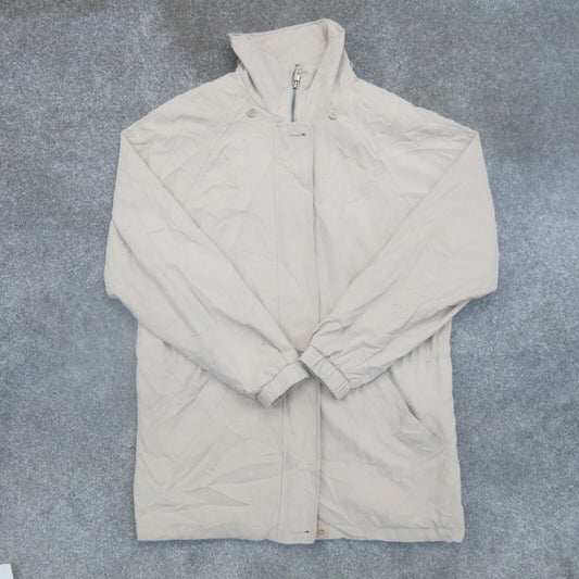London Fog Mens Blouson Jacket Full Zip Long Sleeves Pockets Beige Size Medium