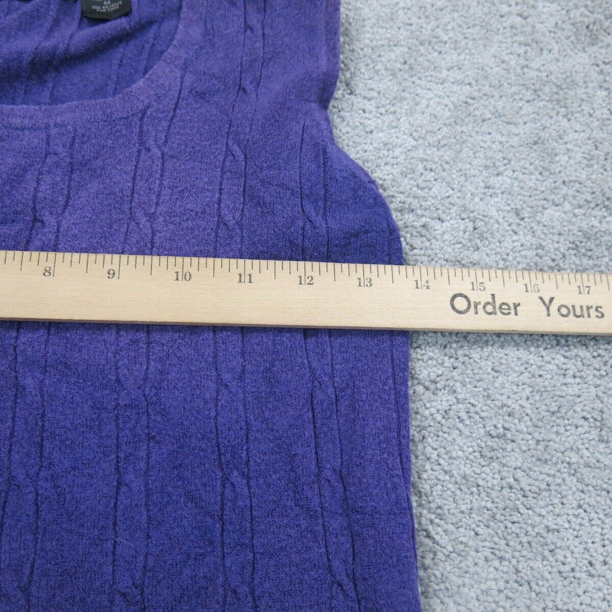 Express Women Vest Sweater Knitted Stretch Crew Neck Sleeveless Purple Size M