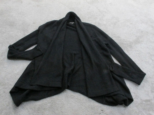 Express Womens Cardigan Sweater Open Front Long Sleeves Black Size Small