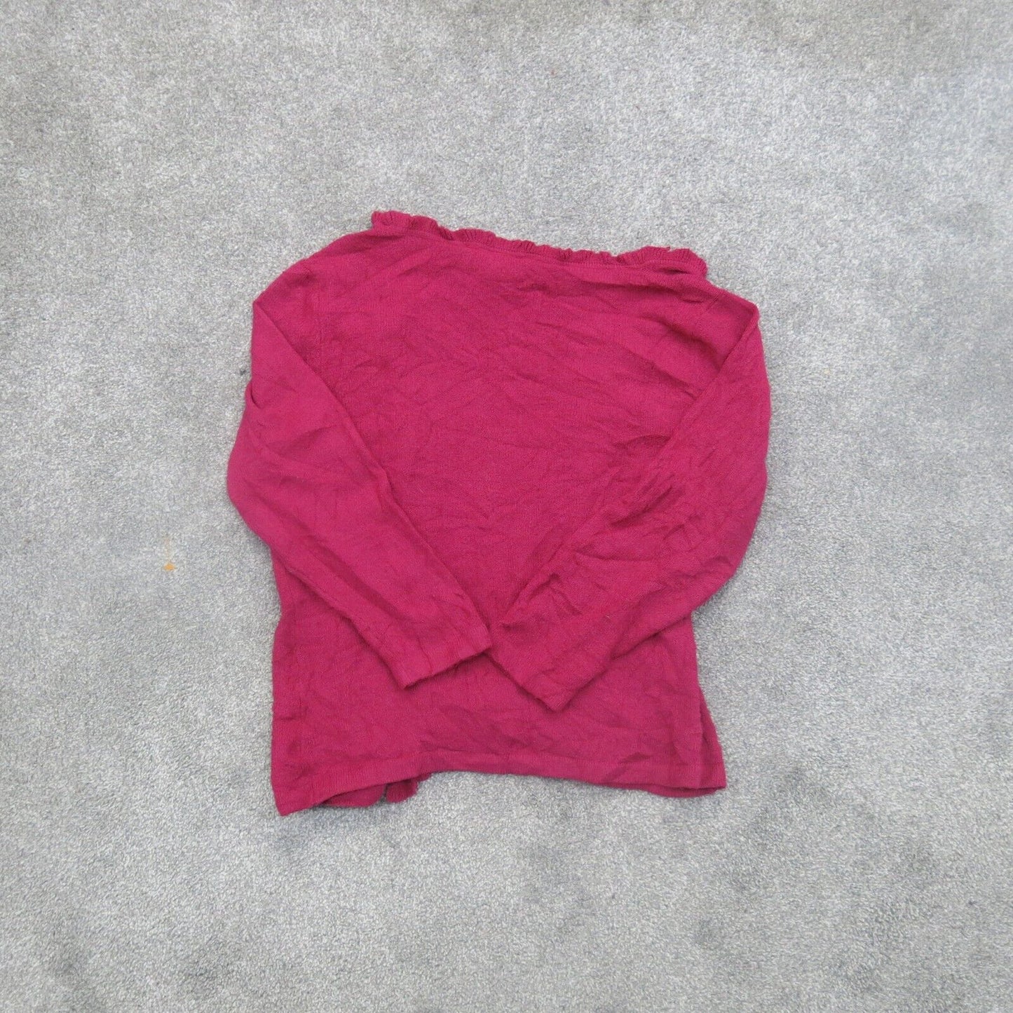 Talbots Womens Cardigan Sweater Open Front Long Sleeves Pink Size Medium