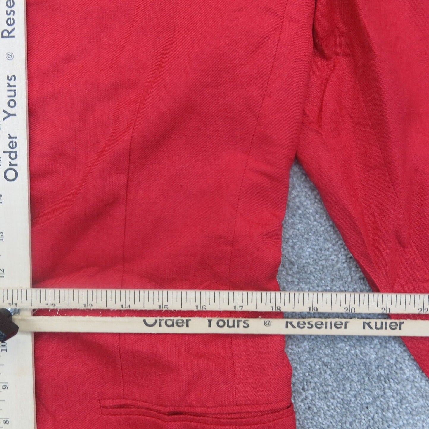 Talbots Womens Blazer Coat Single Breasted Long Sleeve Pockets Red Size 10