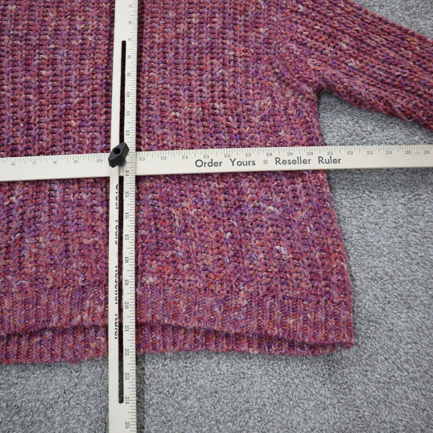 J. Crew Womens Pullover Sweater Knitted Long Sleeves Shoulder Button Red Blue S