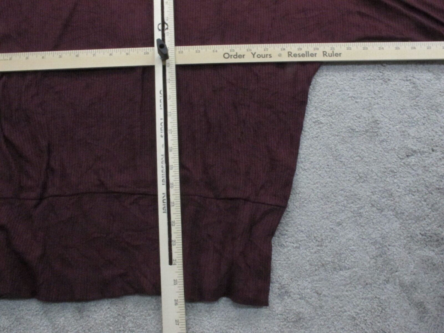 Express Womens Pullover Sweater Knitted Long Sleeve Crew Neck Maroon Size Medium