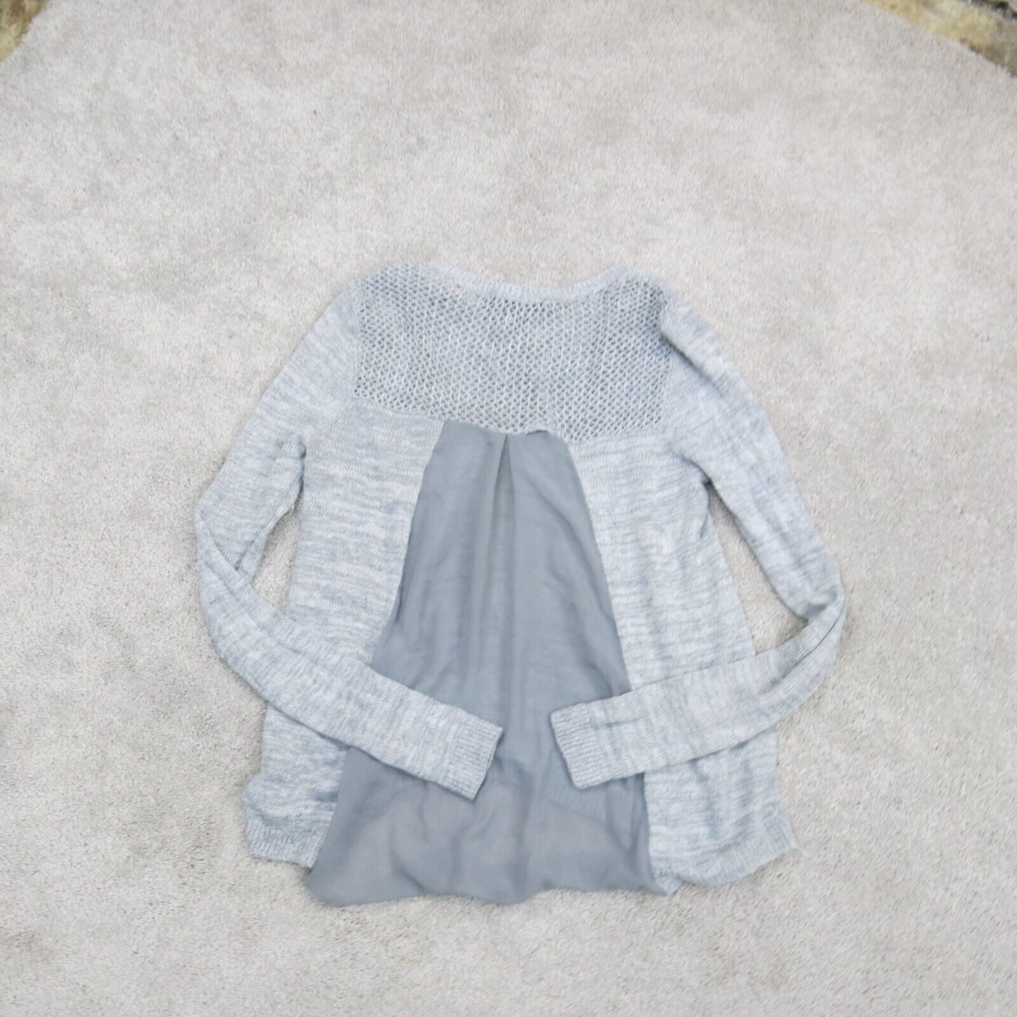 Abercrombie & Fitch Womens Pullover Sweater Crew Neck Long Sleeves Gray Size L