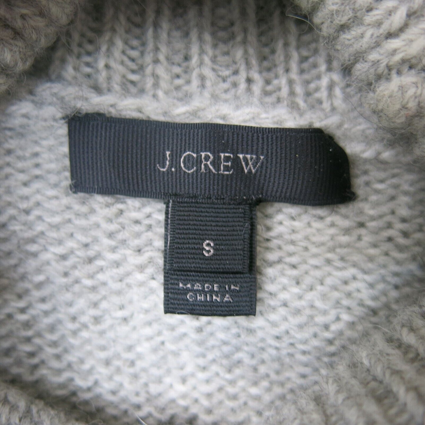 J. Crew Womens Pullover Sweater Turtleneck Side Slit Heather Gray Size Small