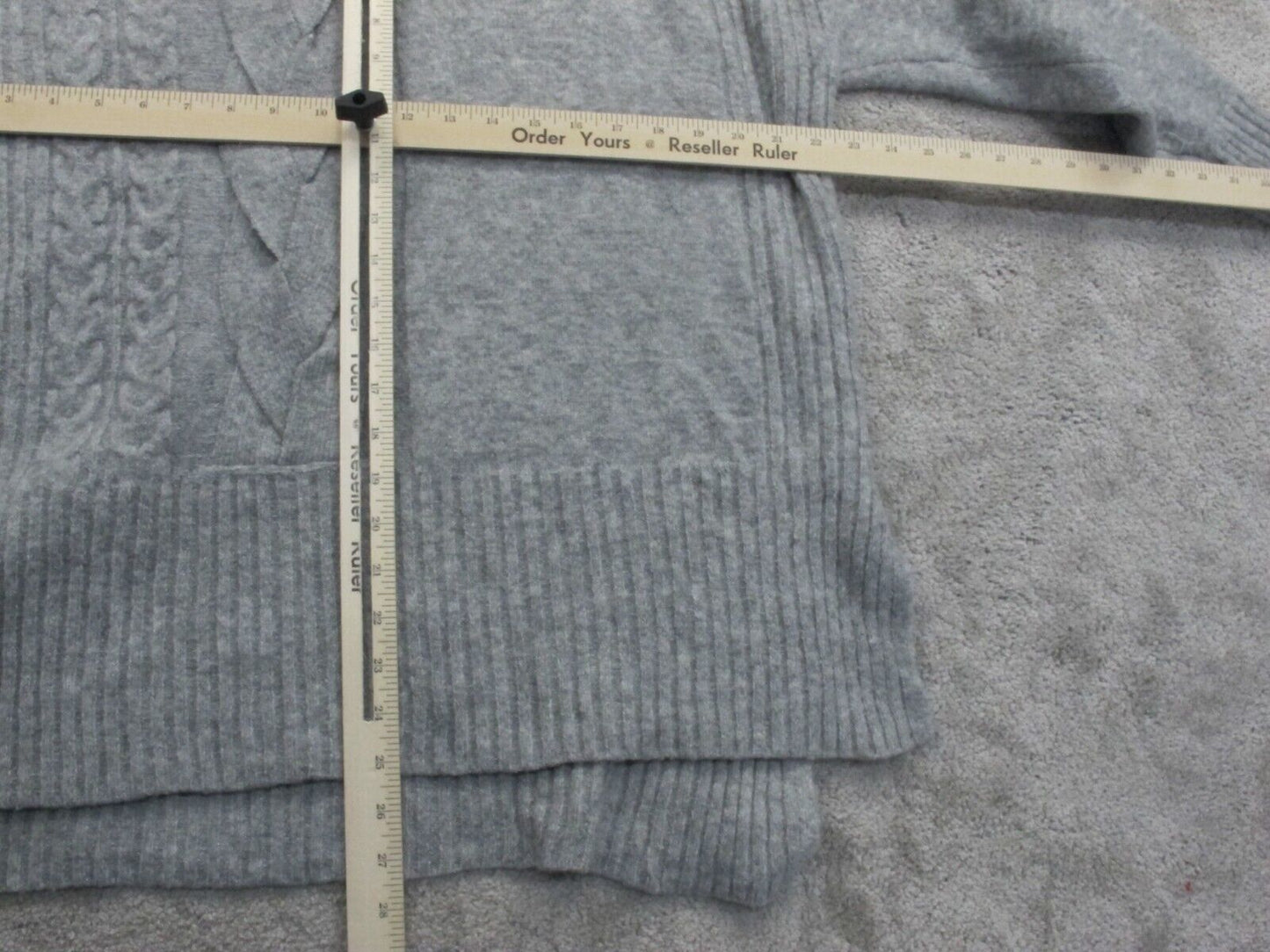 Simply Vera Vera Wang Womens Pullover Sweater Knitted Long Sleeves Gray Size M