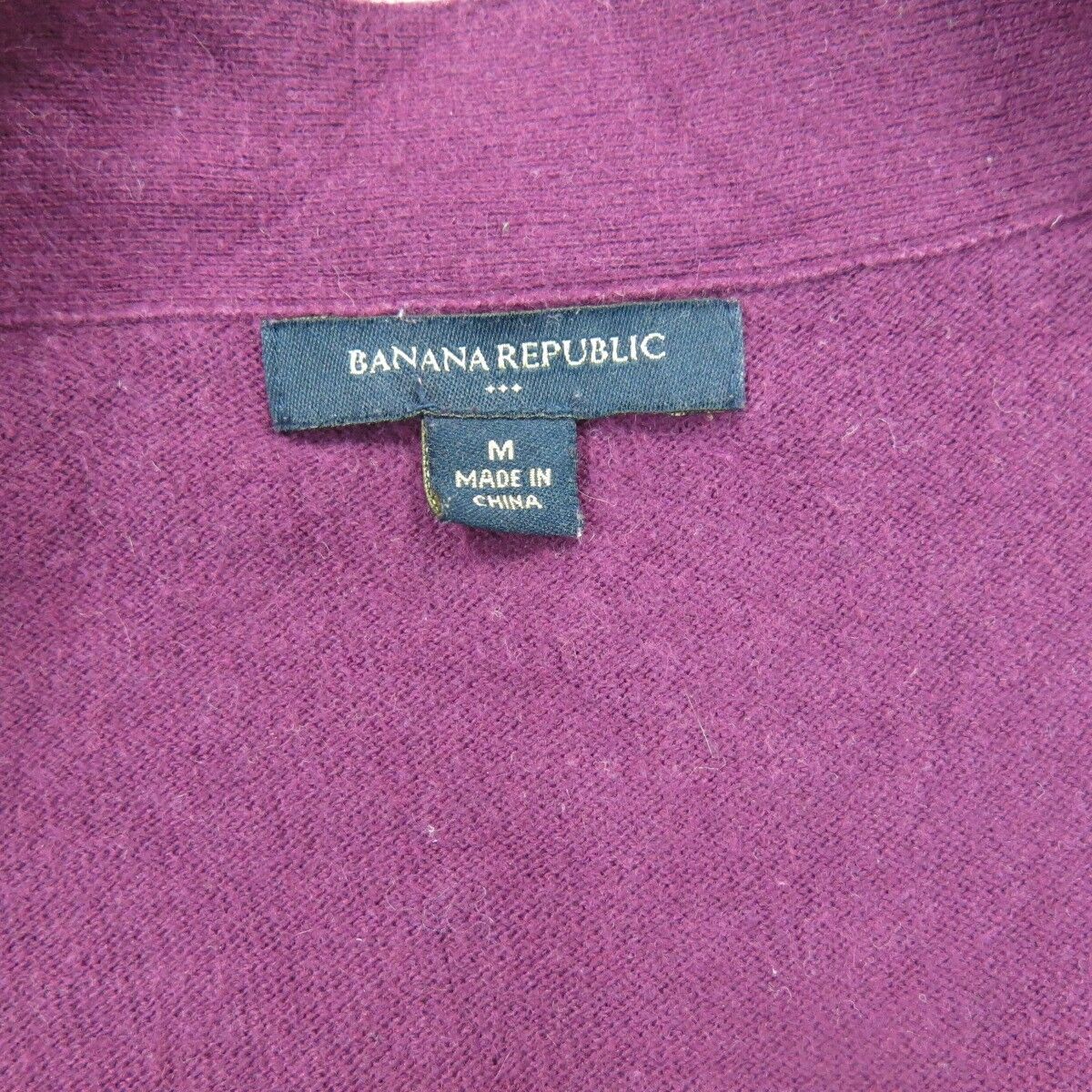 Banana Republic Women Knitted Cardigan Sweater Long Sleeve Purple Size Medium