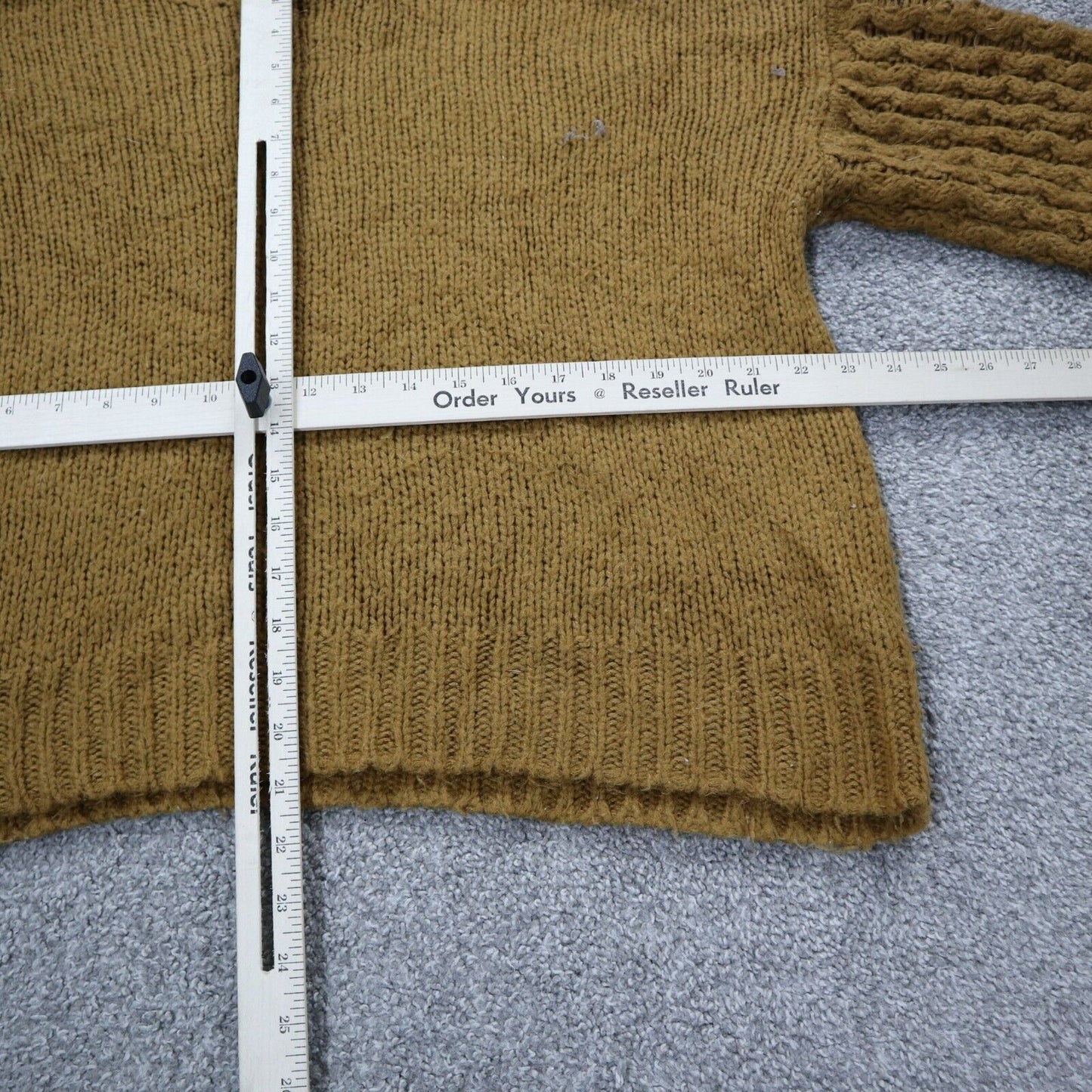 Forever 21 Women Pullover Sweater Knitted Long Sleeve Mock Neck Brown Size Small