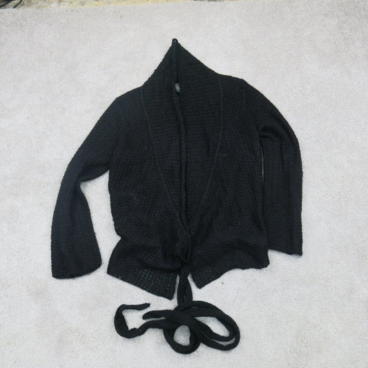 Banana Republic Womens Cardigan Sweater Open Front Long Sleeves Black Size Large