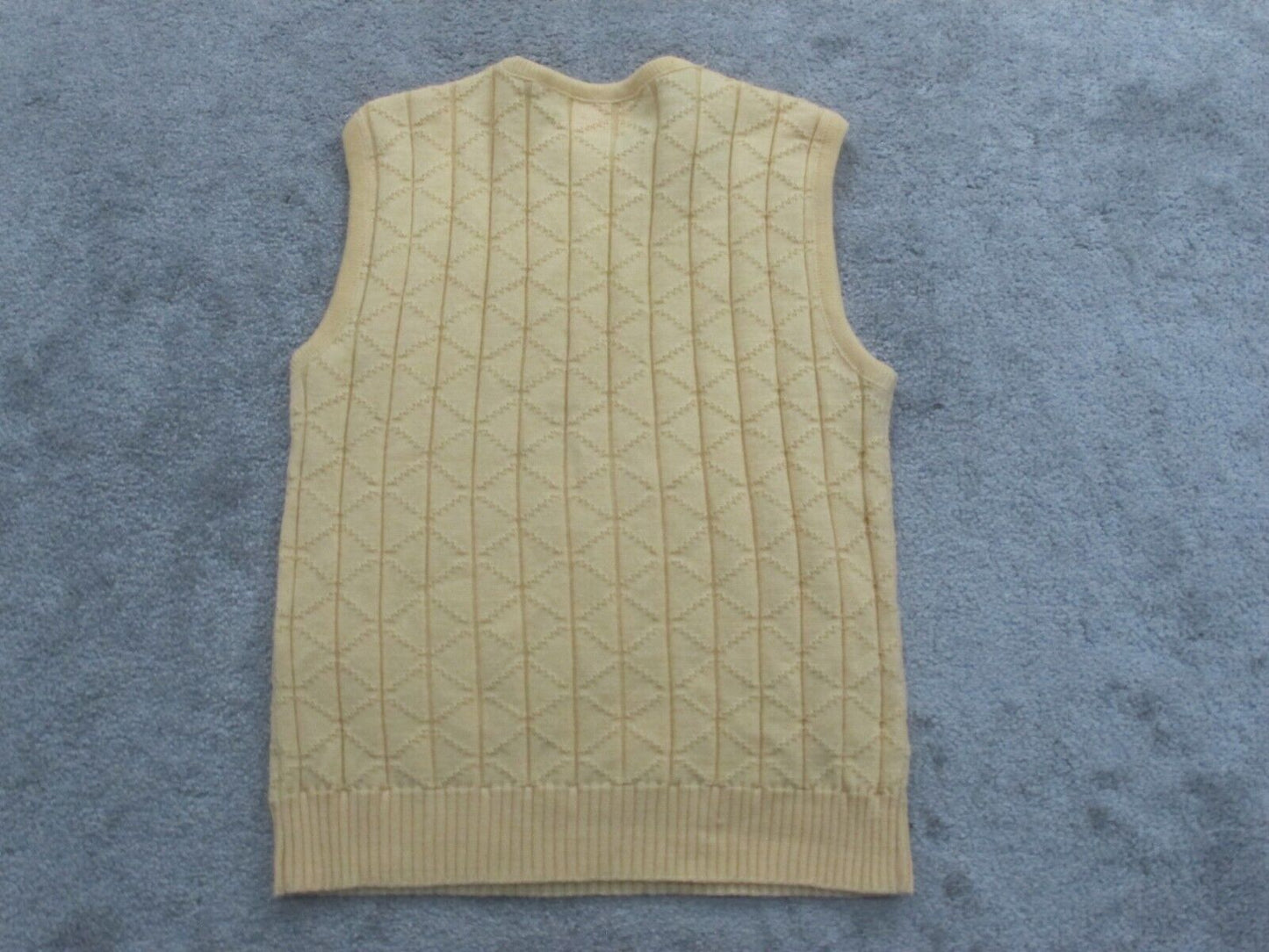 PENDLETON Womens Pullover Sweater Crew Neck Sleeveless 100% Virgin Wool Beige M