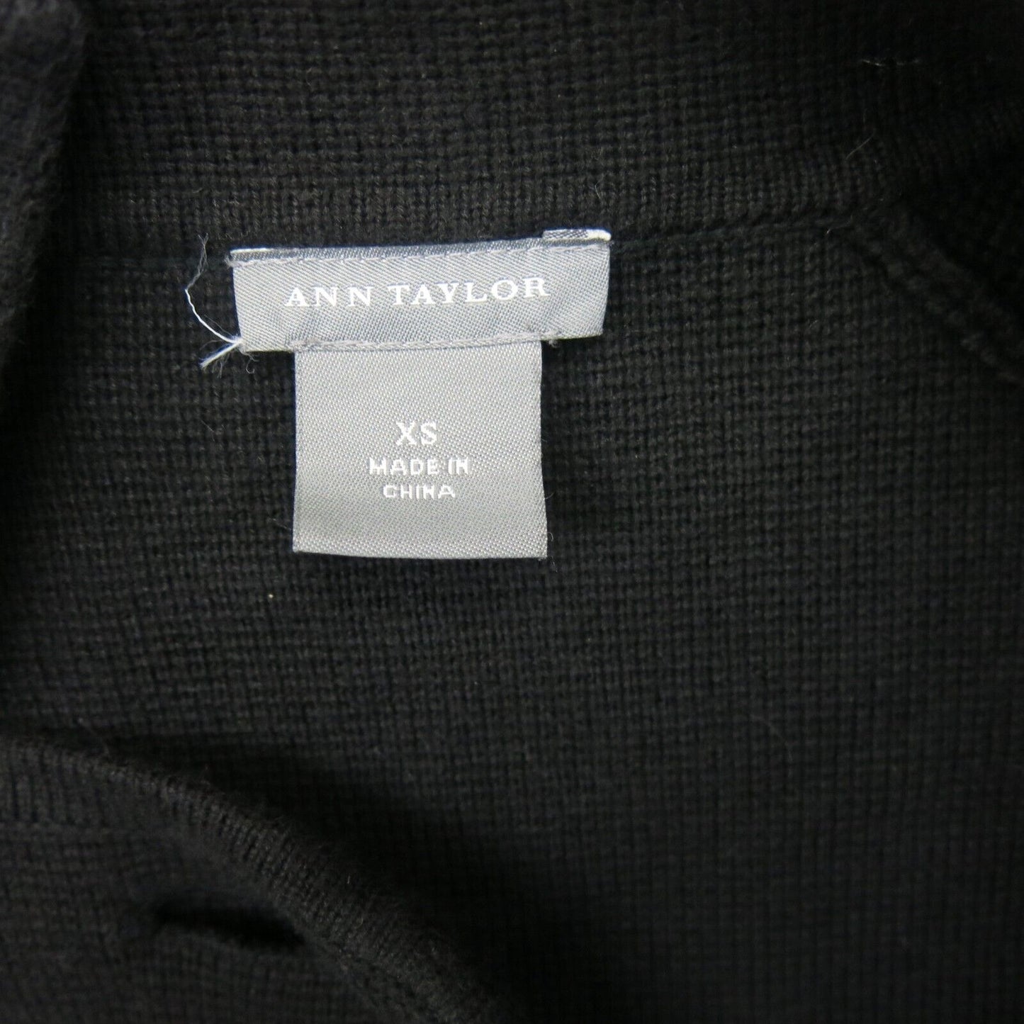Ann Taylor Womens Pea Coat Knitted Double Breasted Long Sleeves Black Size XS