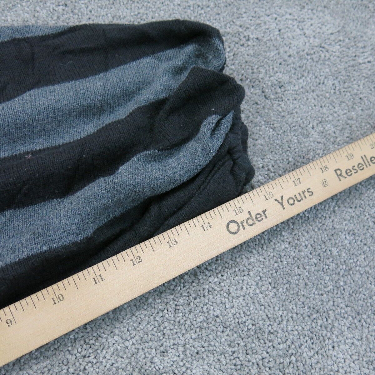 Calvin Klein Womens Striped Pullover Sweater Long Sleeve V-Neck Black Gray SZ XL