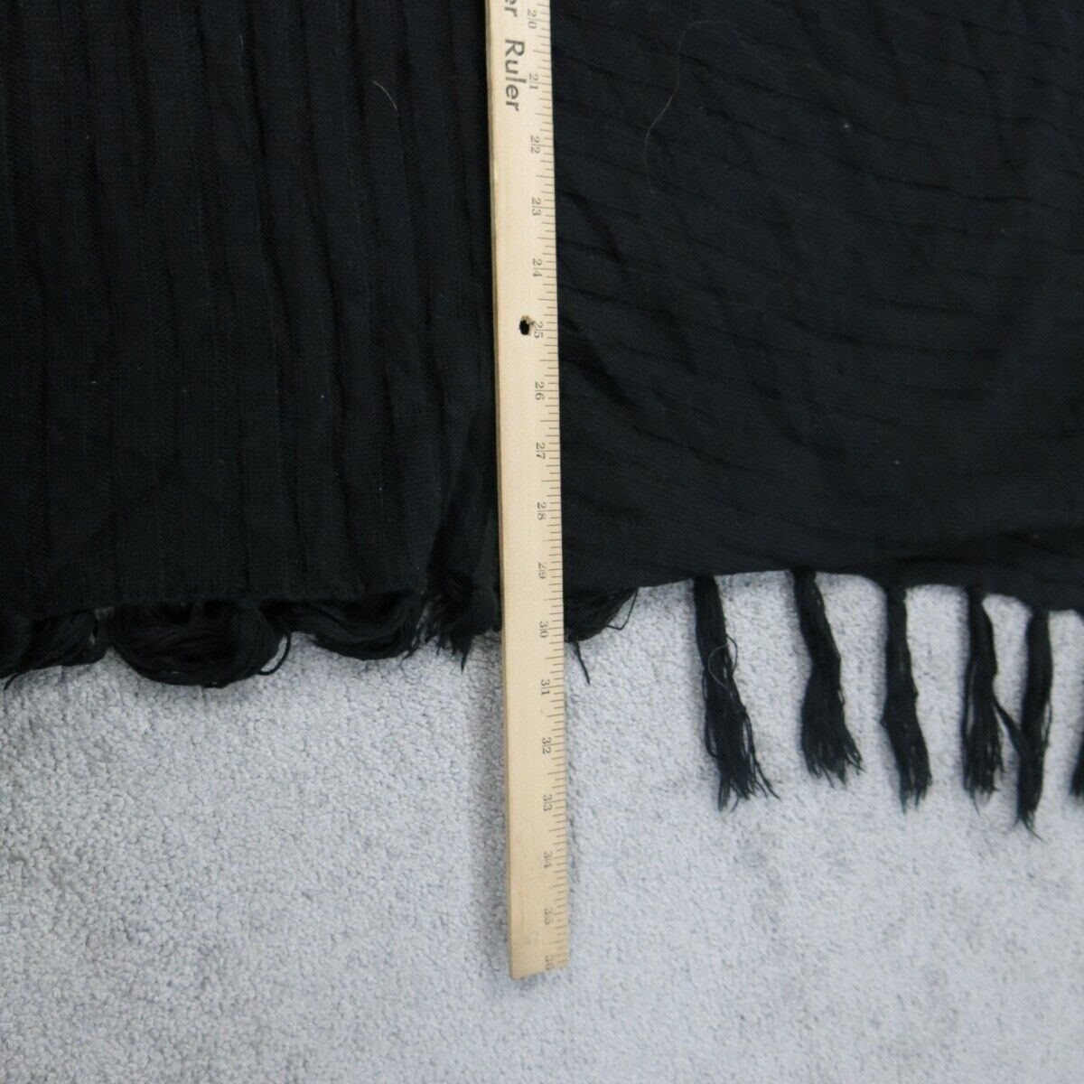 The Limited  Womens Knitted Poncho Top High Neck Raw Hem Black Size X Small