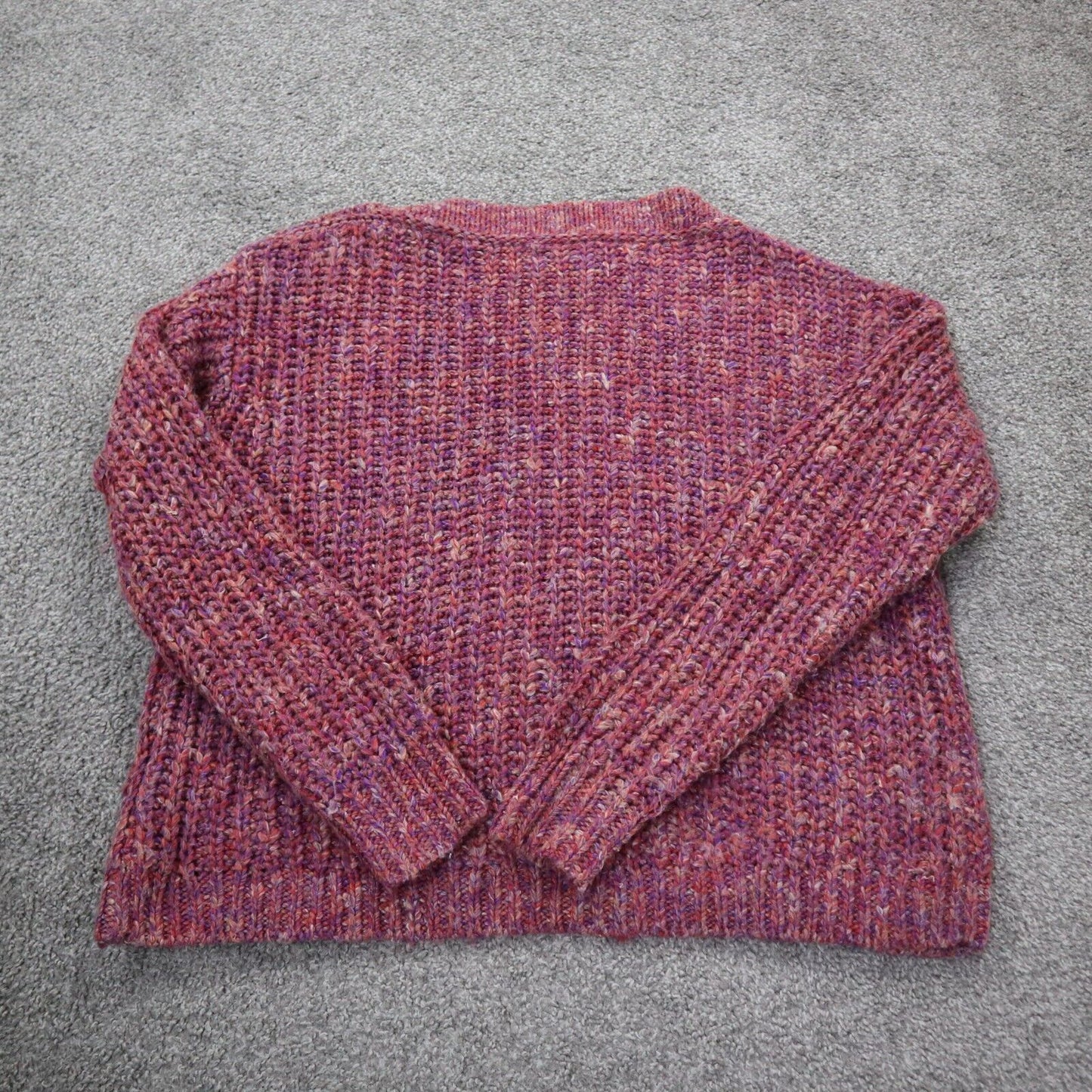 J. Crew Womens Pullover Sweater Knitted Long Sleeves Shoulder Button Red Blue S