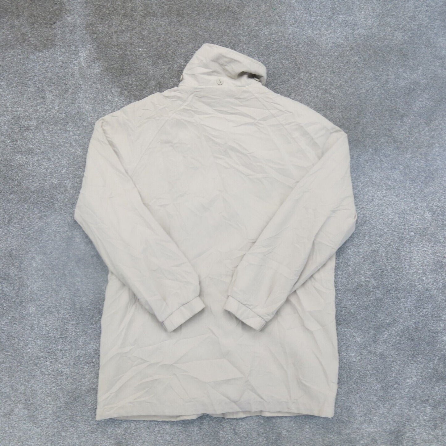 London Fog Mens Blouson Jacket Full Zip Long Sleeves Pockets Beige Size Medium