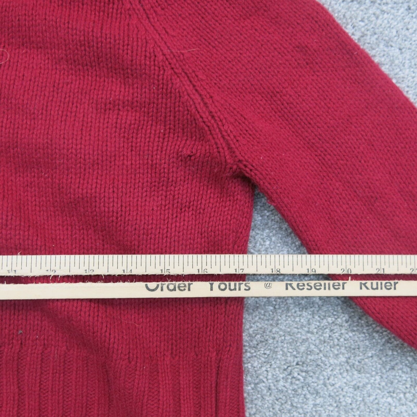 Express Womens Full Zip Up Hooded Sweater Long Sleeves Knitted Red Size Large