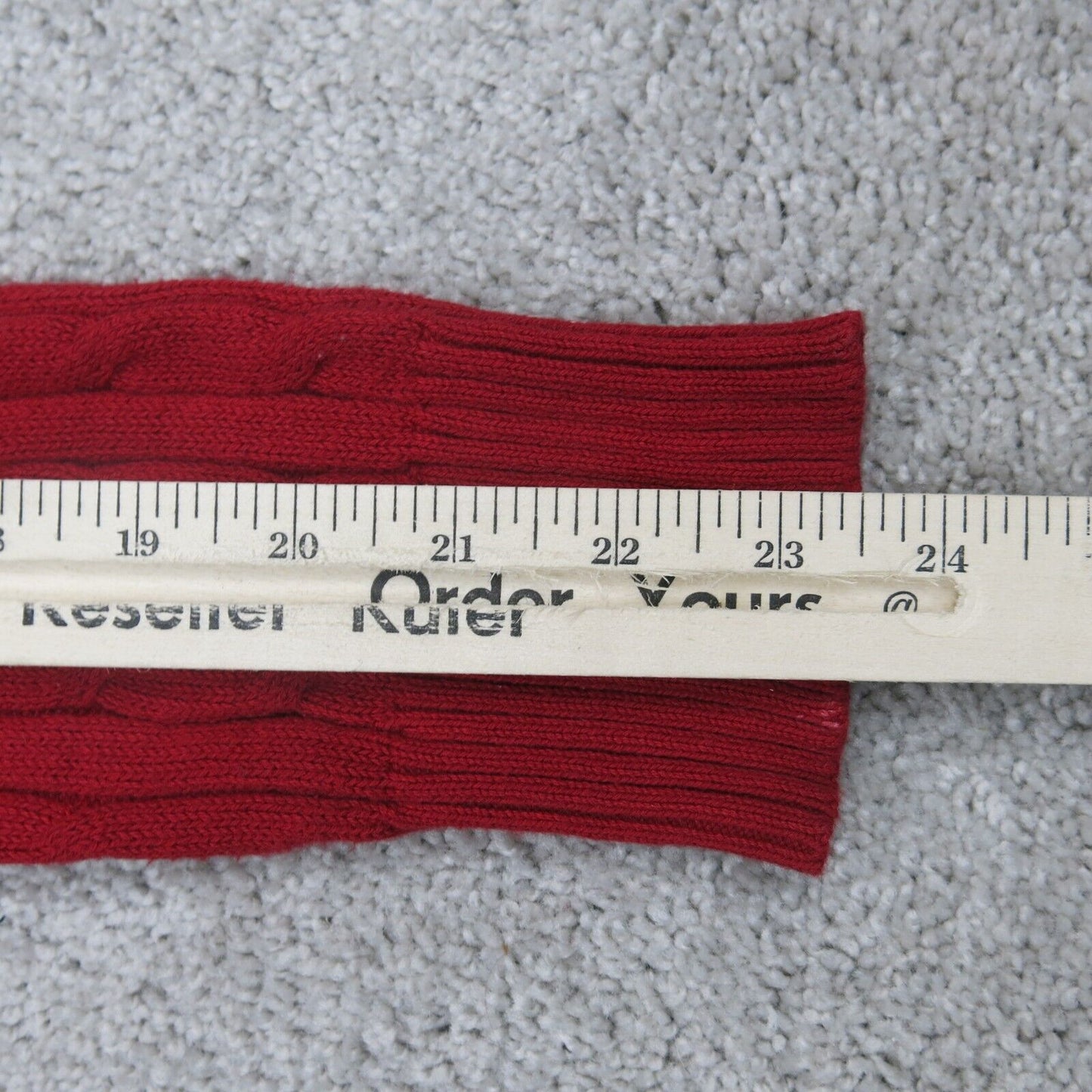 ST John's Bay Womens Sweater Knitted Pullover Long Sleeve Crew Neck Red Size M