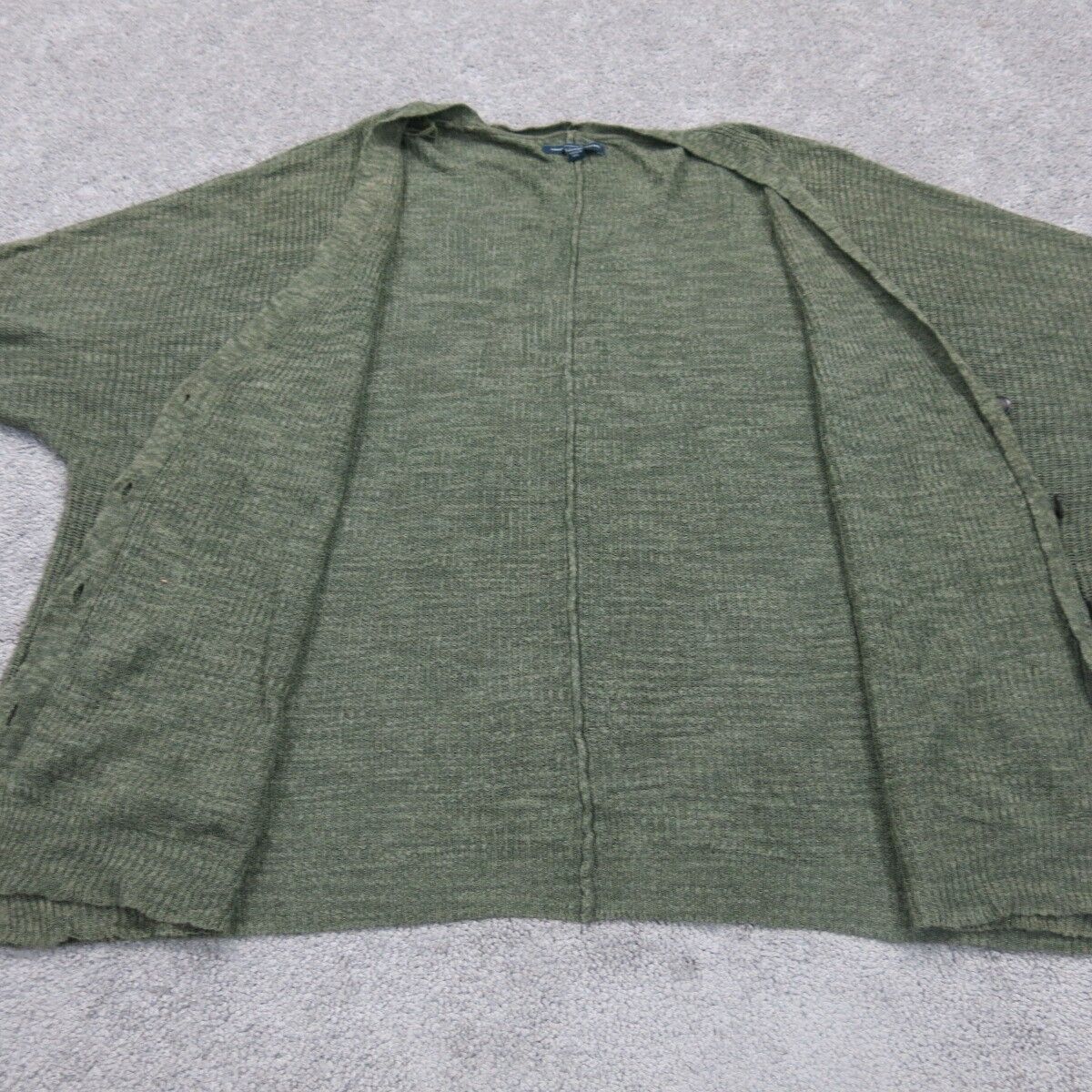 American Eagle Women Cardigan Sweater Knitted 3/4 Sleeves Olive Green SZ Medium