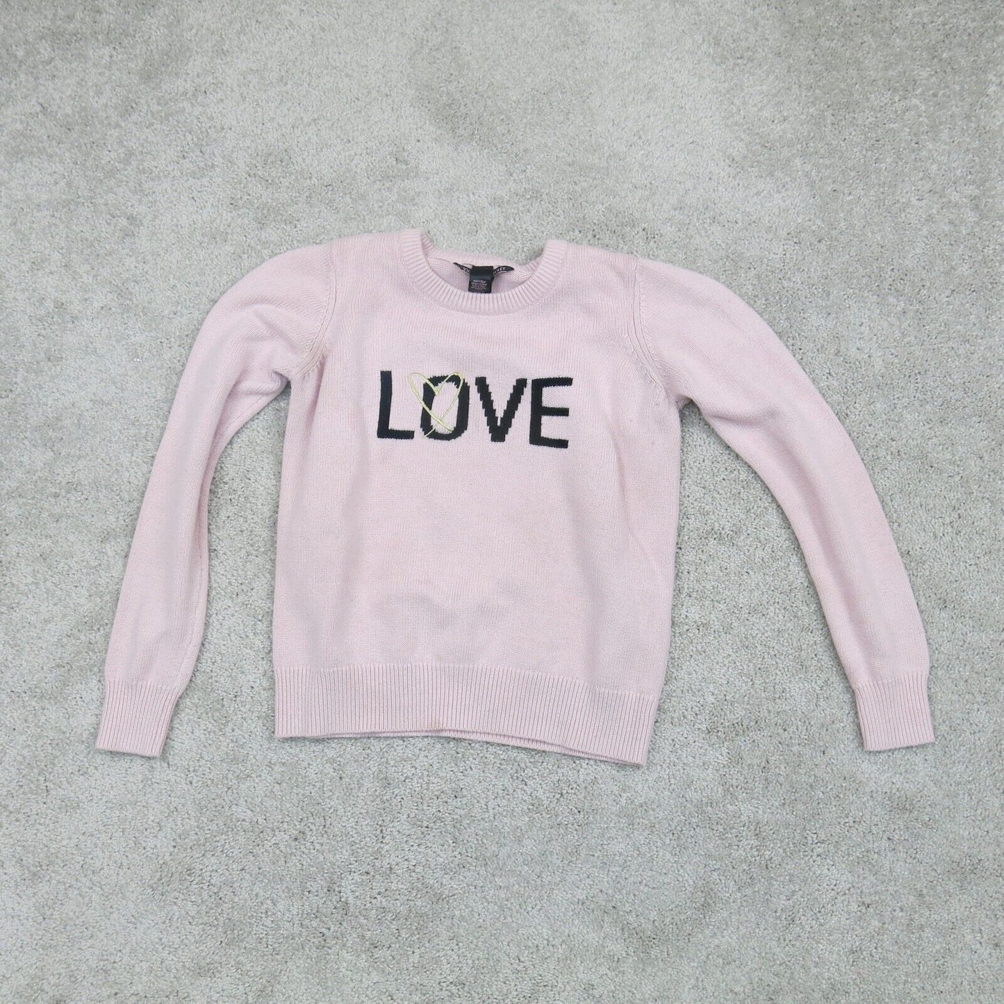 Victoria Secret Womens Pullover Sweater Crew Neck Long Sleeves Pink Size X Small