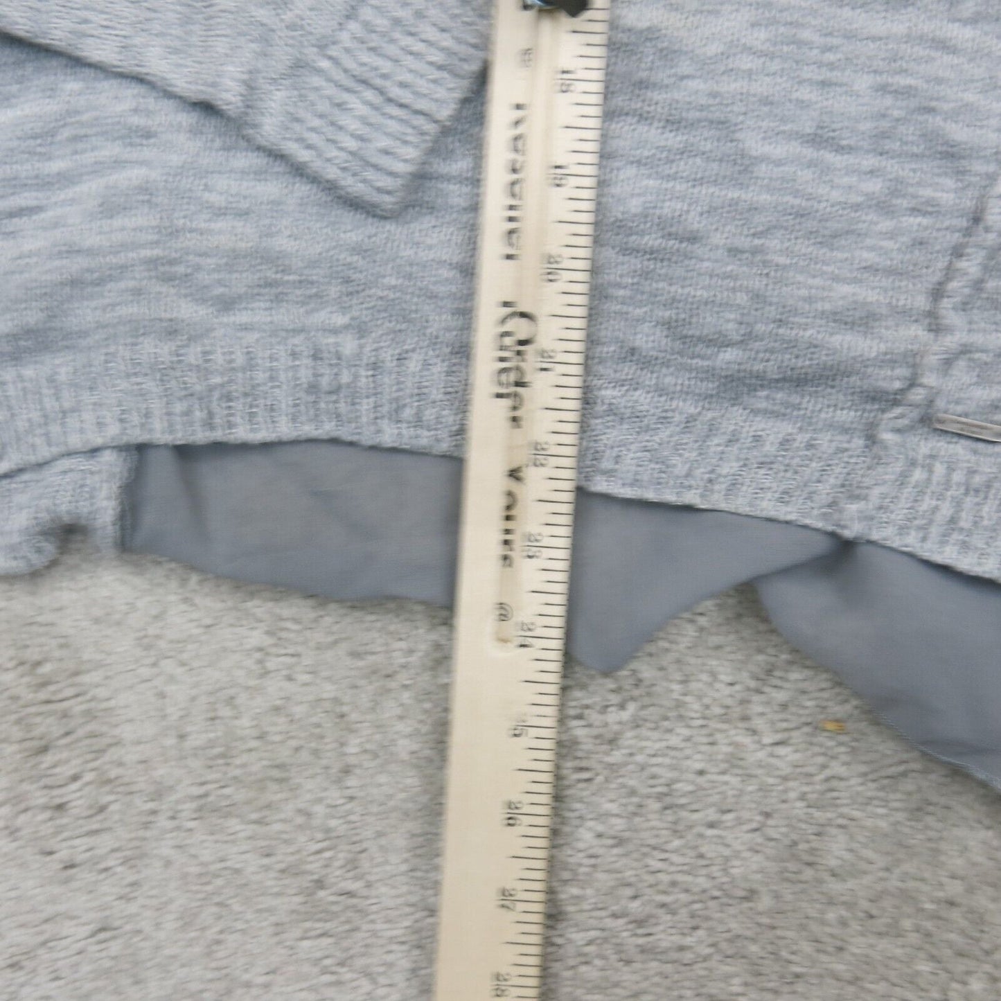 Abercrombie & Fitch Womens Pullover Sweater Crew Neck Long Sleeves Gray Size L