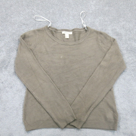 Forever 21 Women Pullover Knitted Sweater Long Sleeve Crew Neck Tan Size Medium