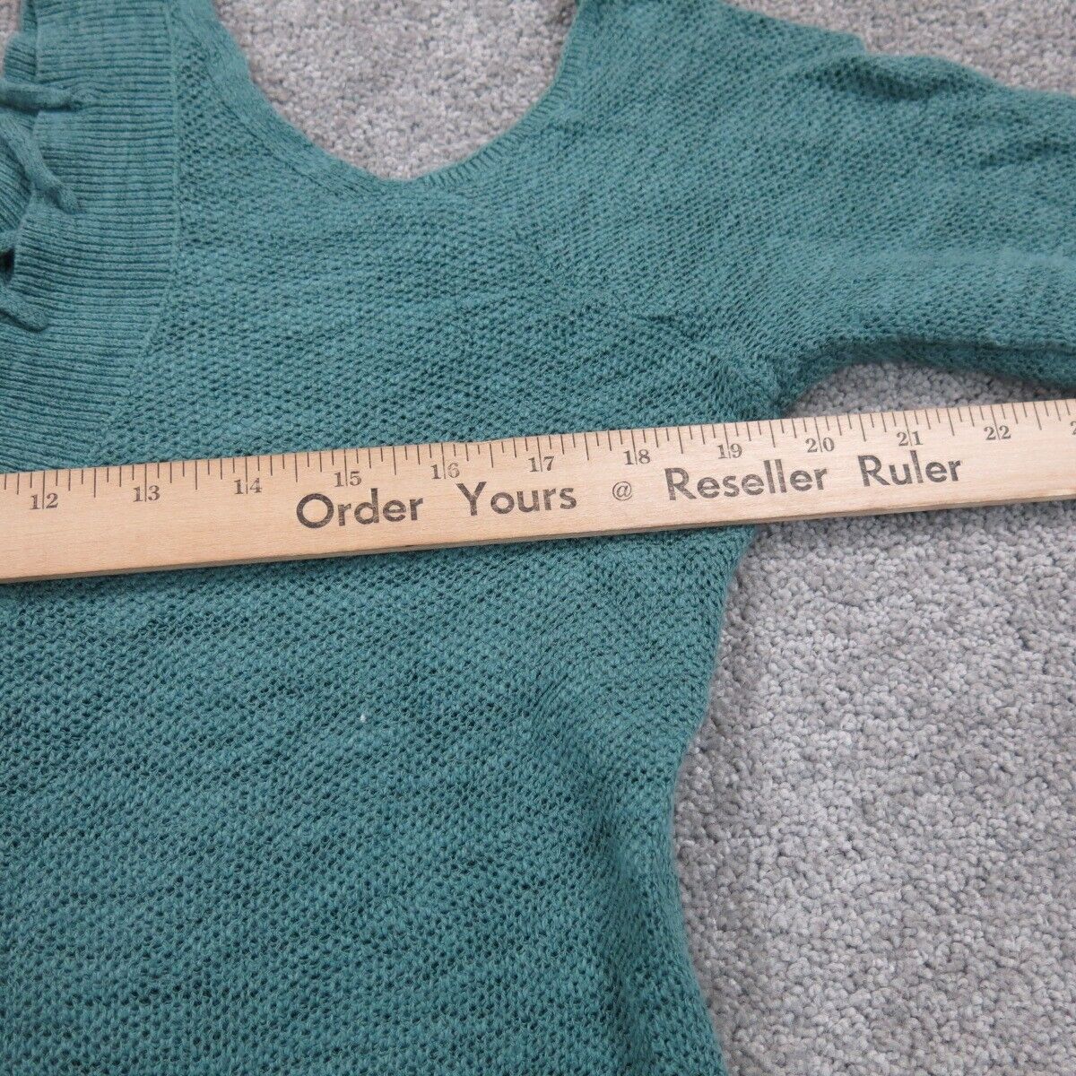 Express Womens Cold Shoulder Pullover Sweater Long Sleeve Sea Green Size Medium
