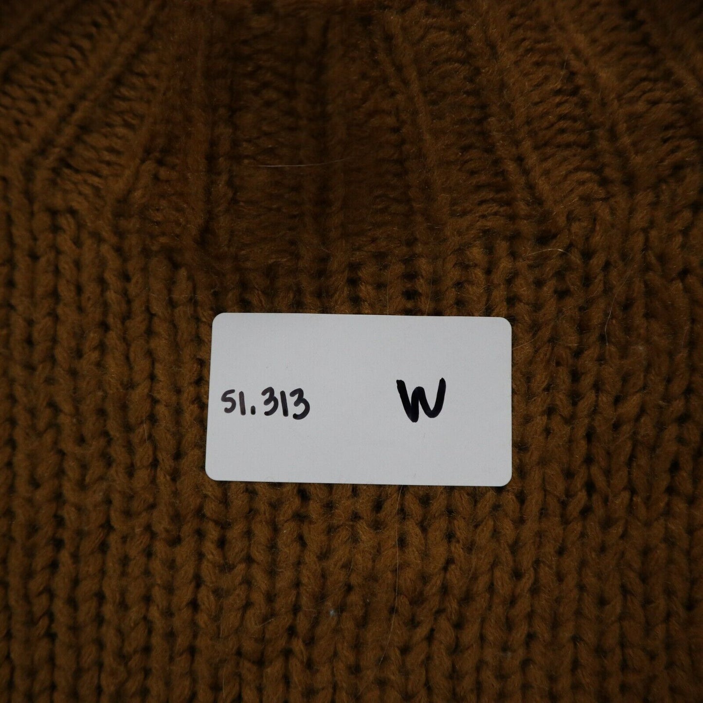 Forever 21 Women Pullover Sweater Knitted Long Sleeve Mock Neck Brown Size Small
