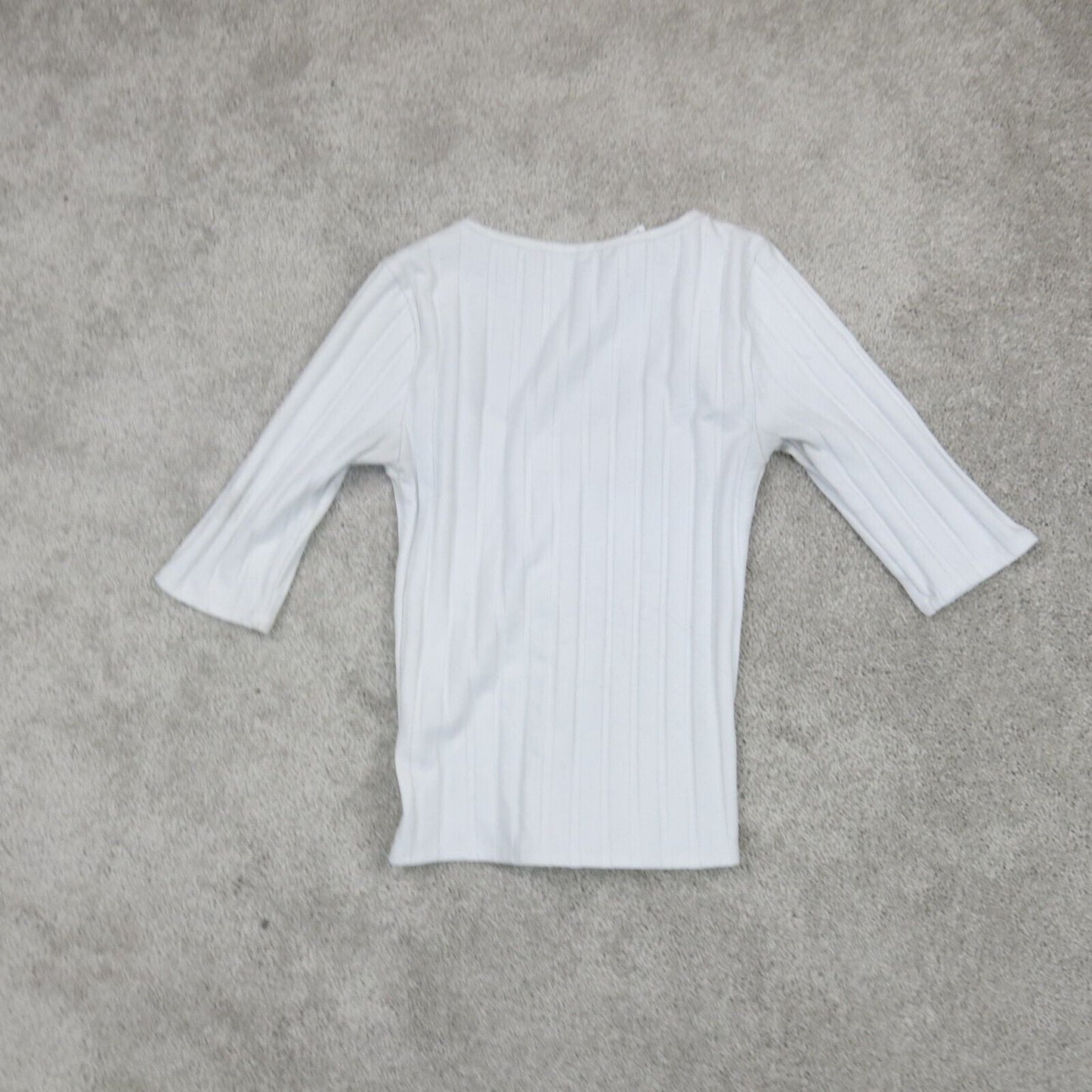 Free People Womens Cardigan Sweater Front Button 3/4 Sleeves White Size Small