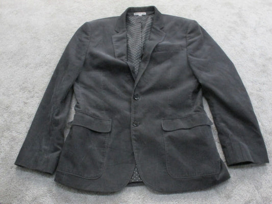 Express Women Blazer Coat Jacket Single Breast Long Sleeve Pocket Black Chest 36