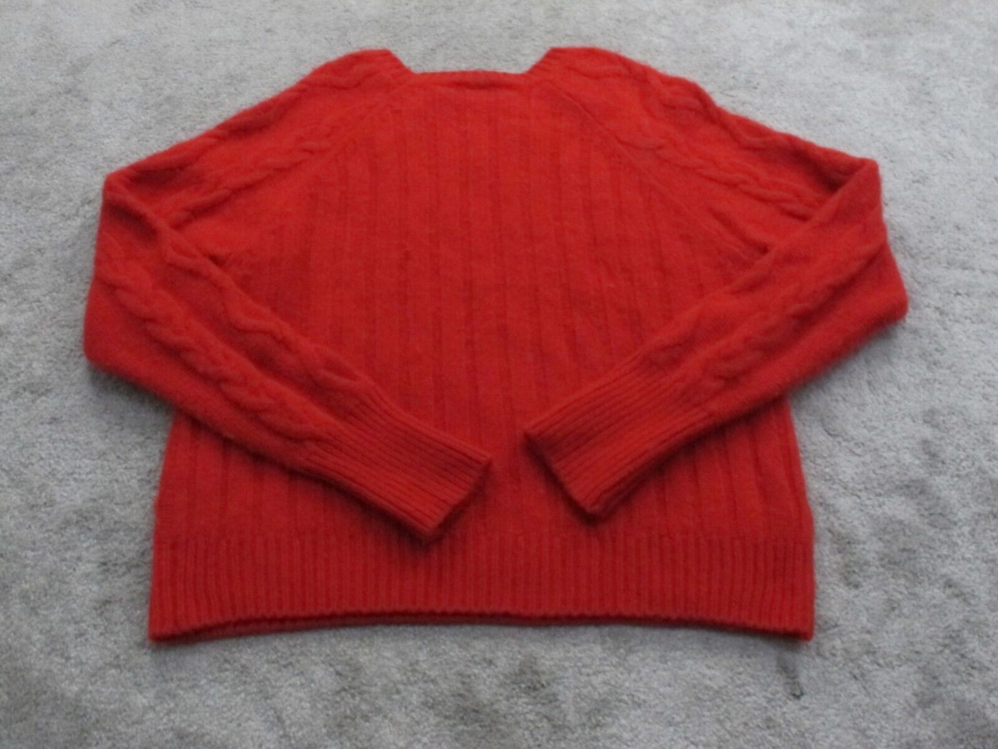 Ann Taylor Women Pullover Sweater Knitted Long Sleeve Crew Neck Red Size X Large