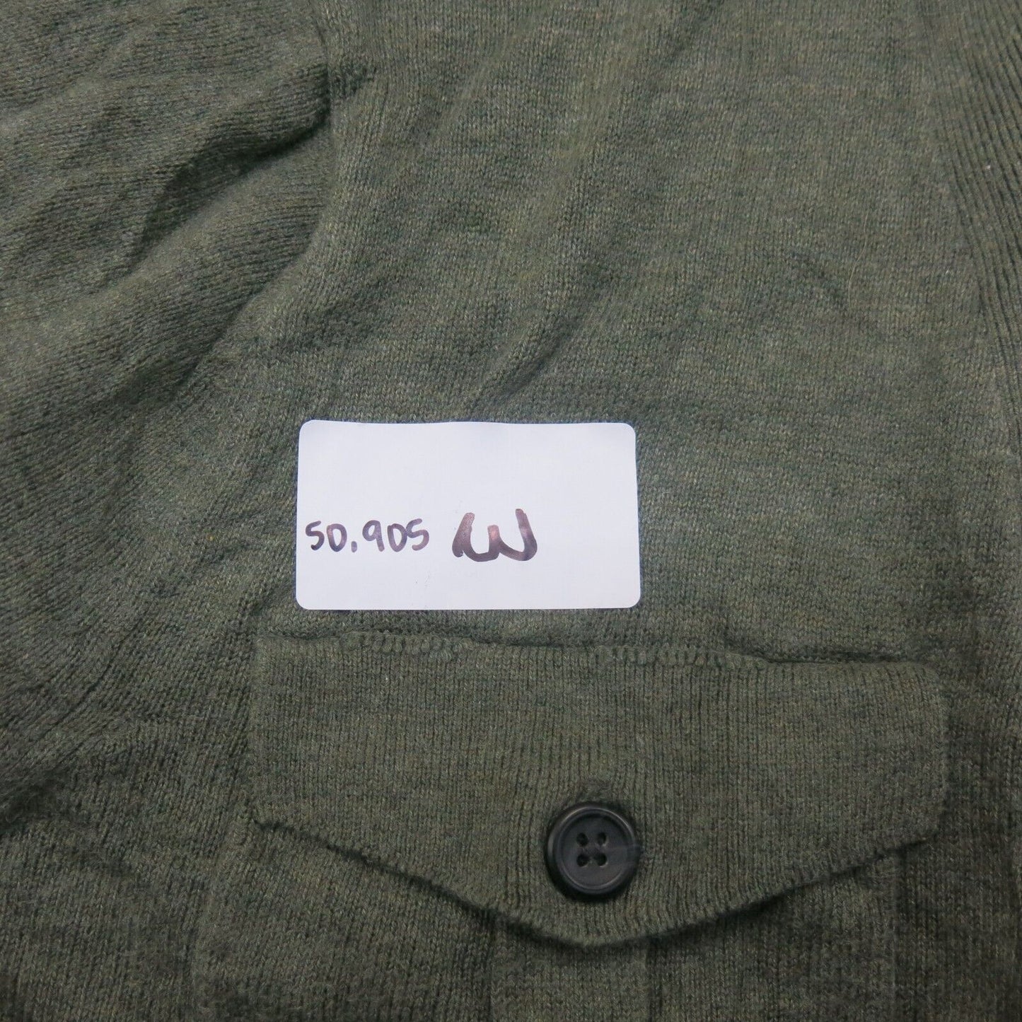 Banana Republic Women Cardigan Sweater Long Sleeve Pockets Olive Green SZ Medium