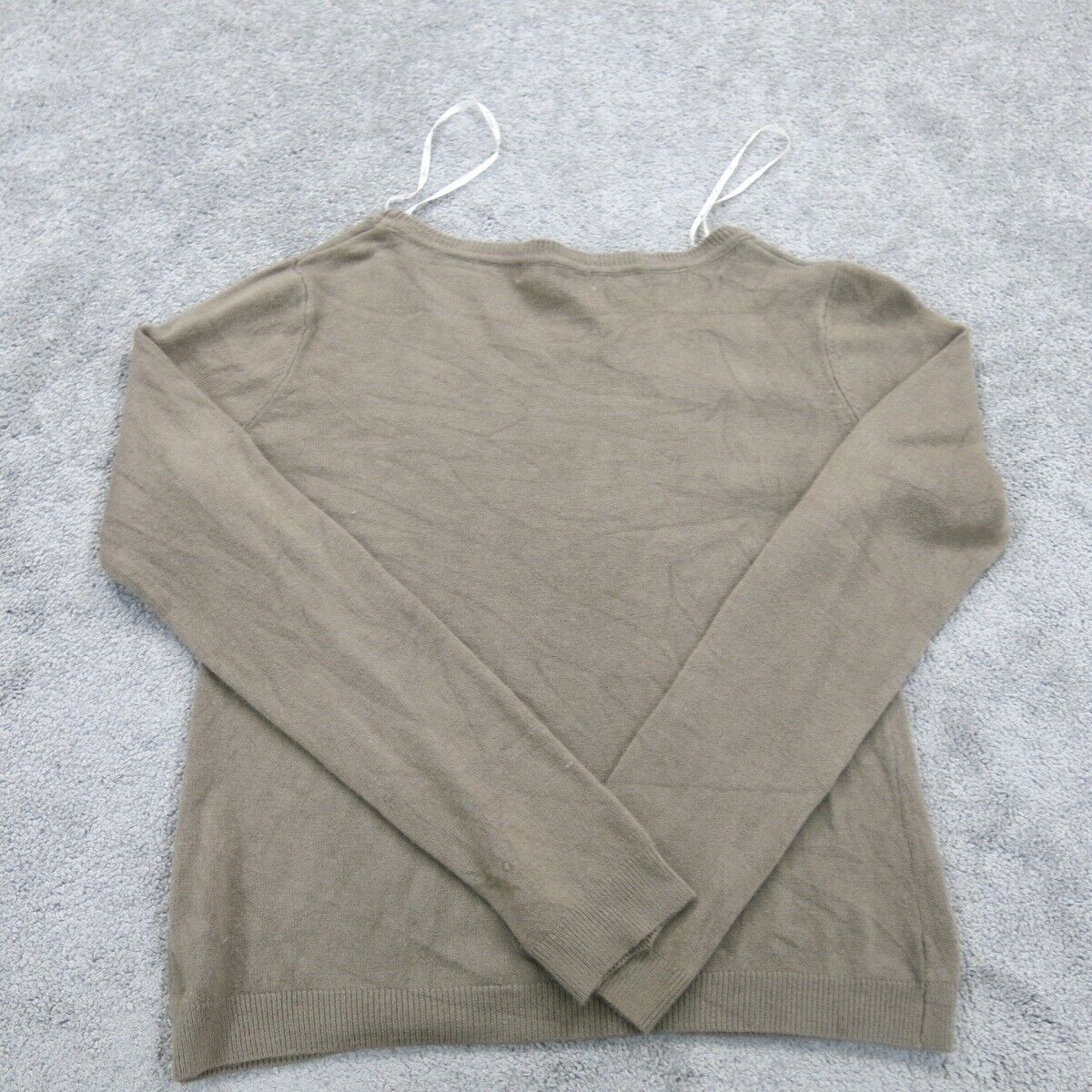 Forever 21 Women Pullover Knitted Sweater Long Sleeve Crew Neck Tan Size Medium