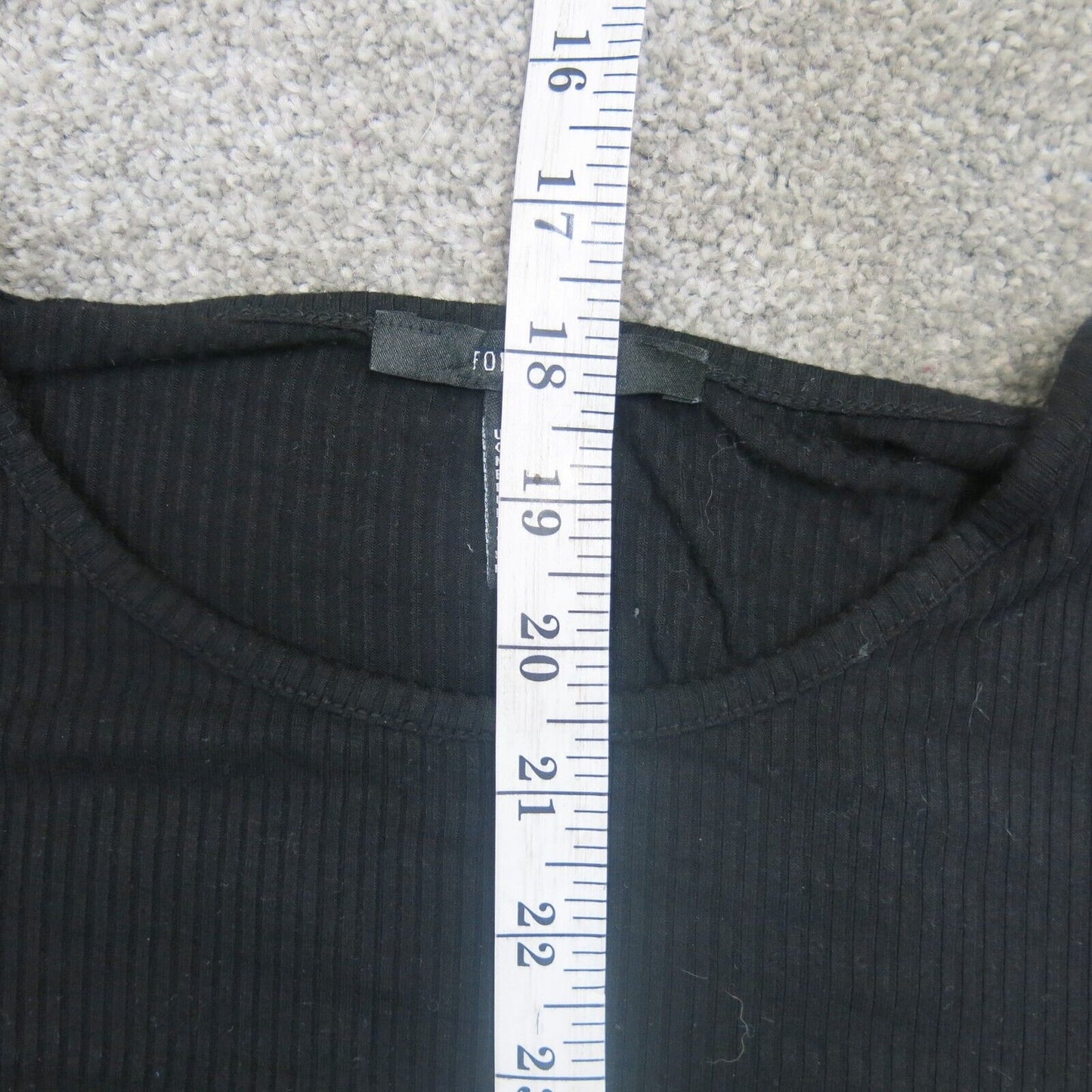 Forever 21 Womens Long Sweater Dress Boat Neck Long Sleeves Solid Black Size XL