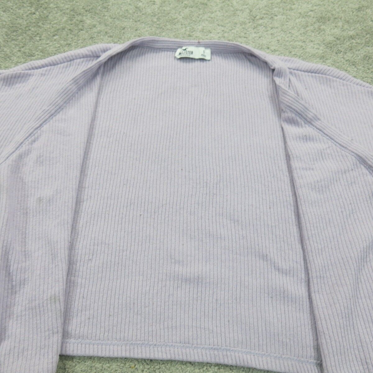 Hollister Womens Cardigan Sweater Knitted Long Sleeve Light Purple Size Small