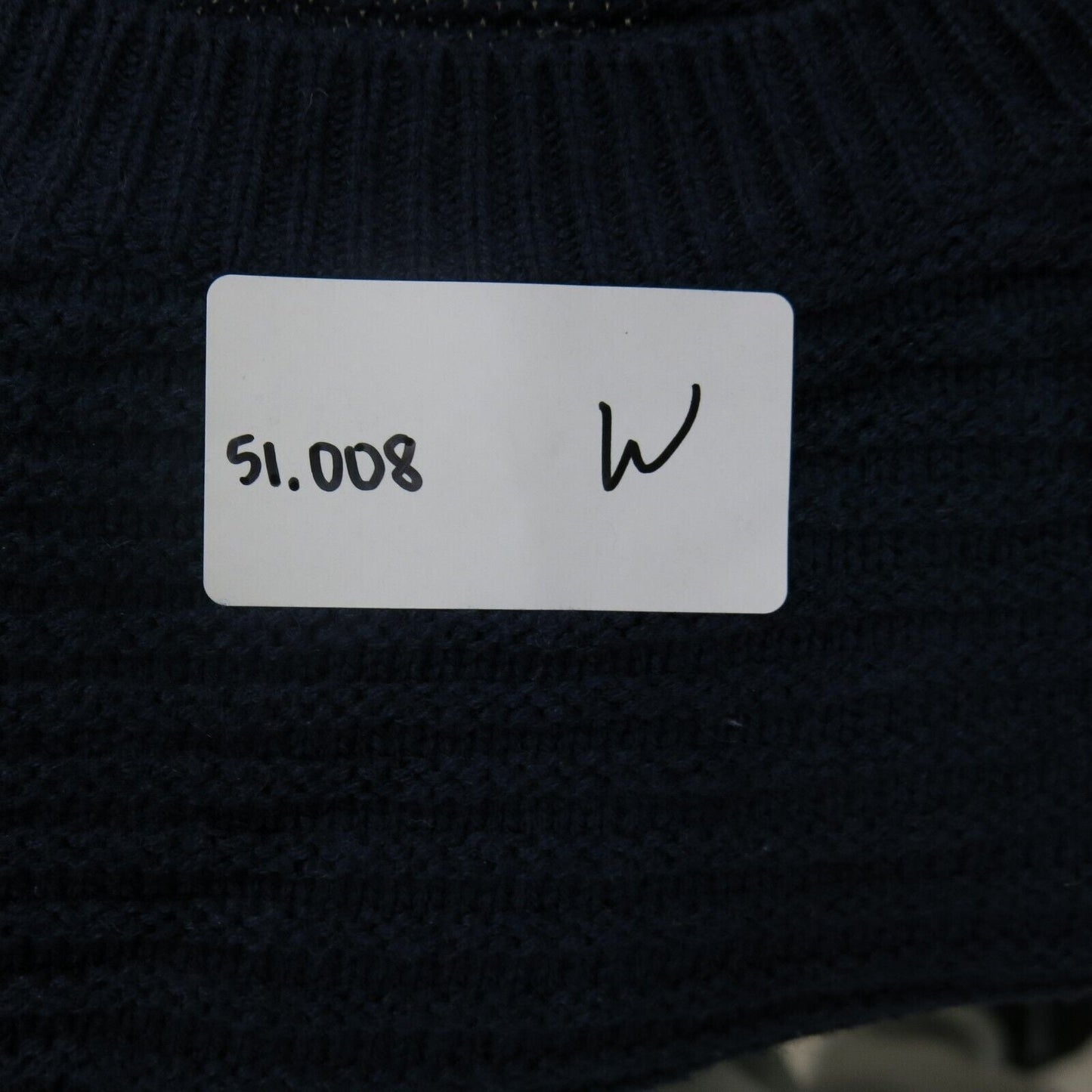 Simply Vera Vera Vang Womens Sweater Knitted Pullover Long Sleeve Navy Blue SZ M