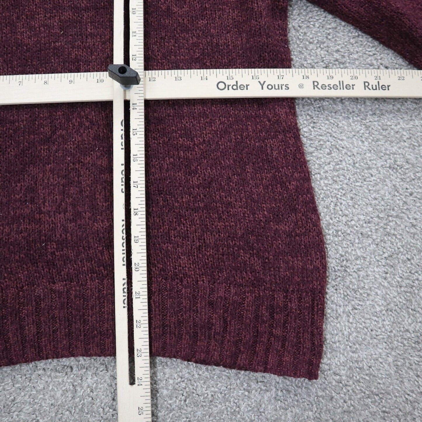 ST Johns Bay Womens Pullover Sweater Knitted Long Sleeves Maroon Size Large